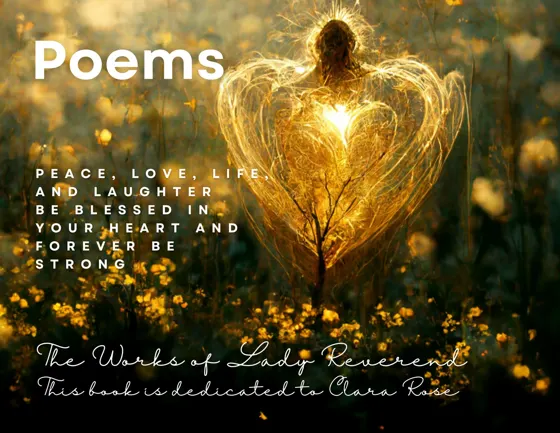 Front cover: Poems – The Works of Lady Reverend (golden heart tree)