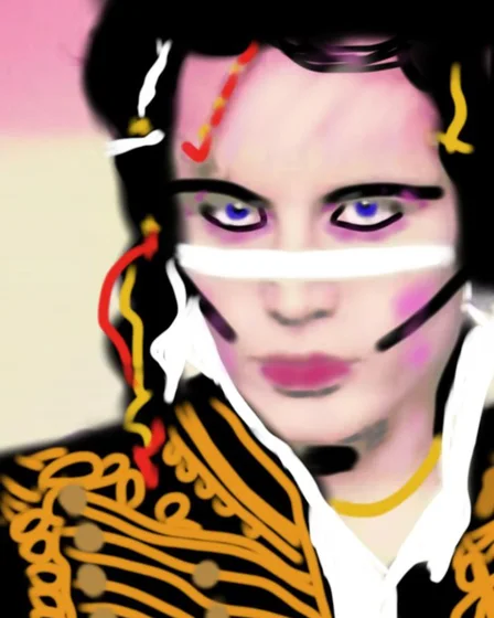 Adam Ant – hand-drawn digital portrait by Diddy Wheldon