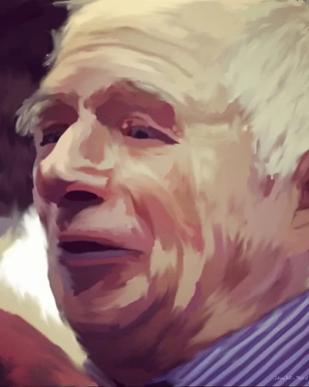Johnny Ball – hand-drawn digital portrait by Diddy Wheldon