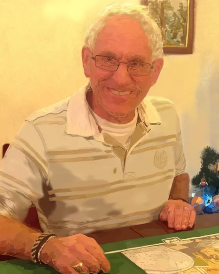 My dad – hand-drawn digital portrait by Diddy Wheldon